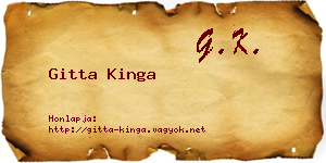 Gitta Kinga névjegykártya