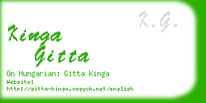 kinga gitta business card